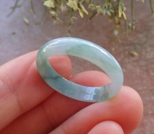 Video Certified Green Natural A JADE Jadeite Circle RING USA. 9.75    645031 TN
