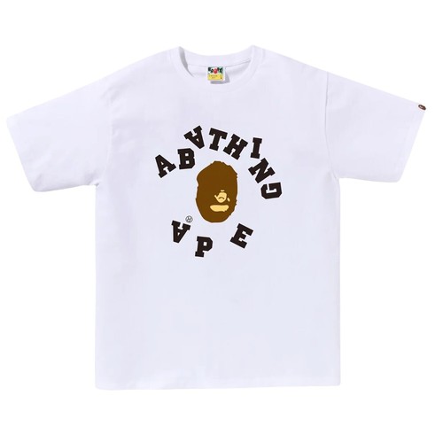 A Bathing Ape x Moussy College Patch Tee White Free Size Mint