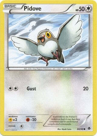 Pokemon Emerging Powers 80/98 Card - Pidove 