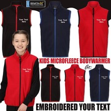 Personalised Custom Embroidered Regatta Junior Kids Microfleece Bodywarmer Sport