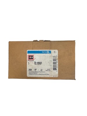 CUTLER-HAMMER CL120GF, CIRCUIT BREAKER W/GROUND FAULT, 1 POLE, 20 AMP, 120 VOLT