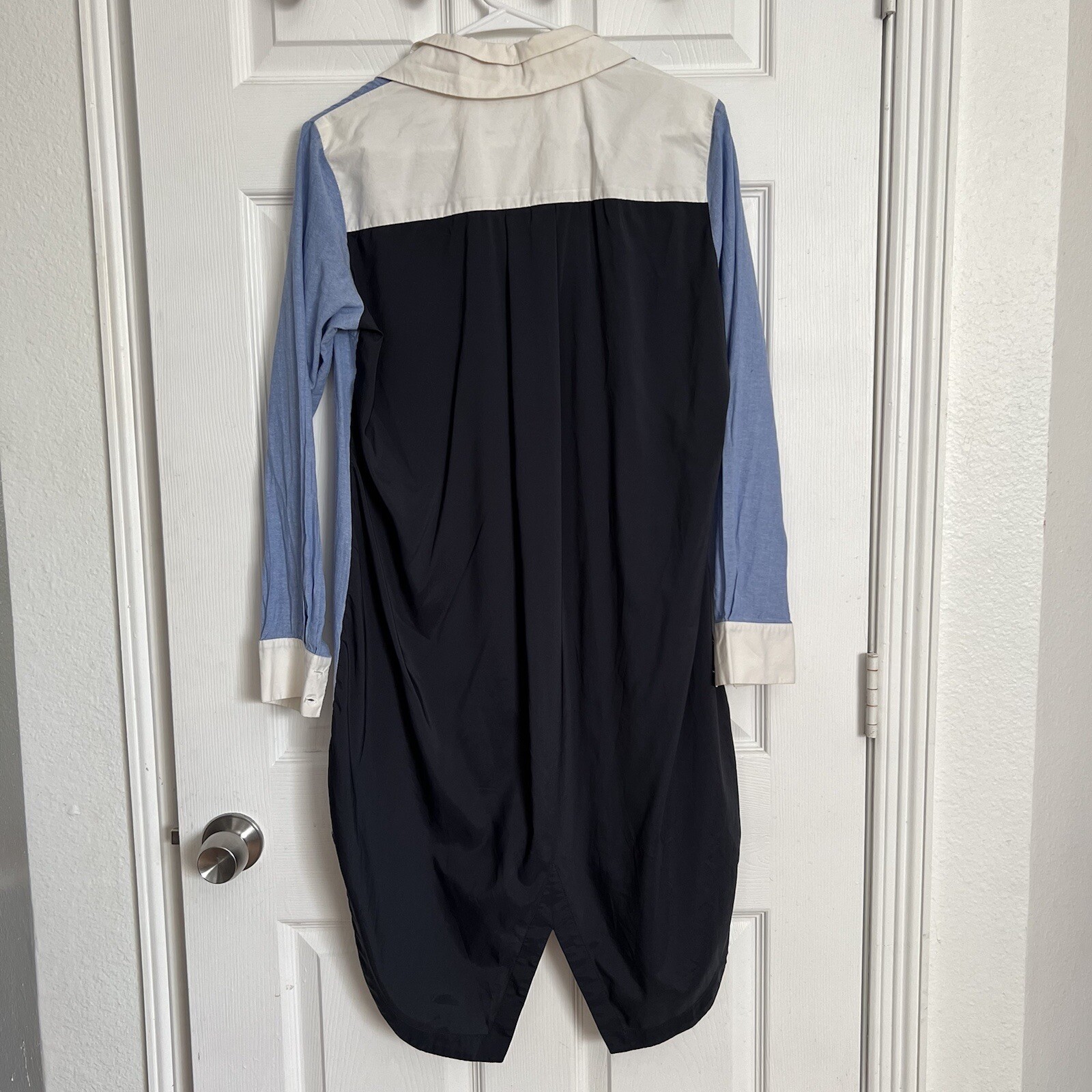 Derek Lam | High Low Back Split Hem Collared Tric… - image 3