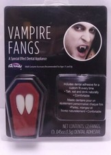 True Horror Teeth-CUSTOM FIT VAMPIRE FANG-Halloween Prop Blood Costume Accessory