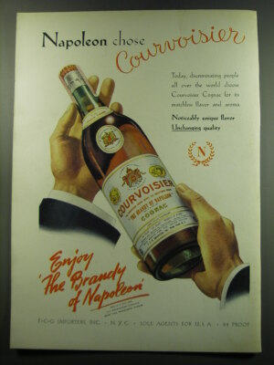 1949 Courvoisier Cognac Ad - Napoleon chose Courvoisier