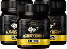 FREZZOR NEW ZEALAND MULTIFLORAL MANUKA HONEY Cold & Flu Symptom Relief 3 Jars