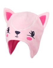GYMBOREE FAIR ISLE FLURRY PINK KITTY POLAR FLEECE TRAPPER HAT 6 12 24 2T 3T NWT