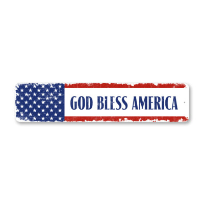 God Bless America Metal Sign