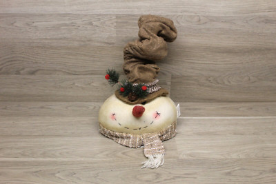 HomeStyles Primitive Folk Art Snowman Head Country Decor Scarf Top Hat