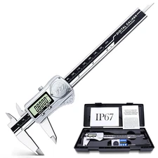 Kynup Digital Caliper 6"/150mm IP67 Stainless Steel Inch/Metric Measuring Tool
