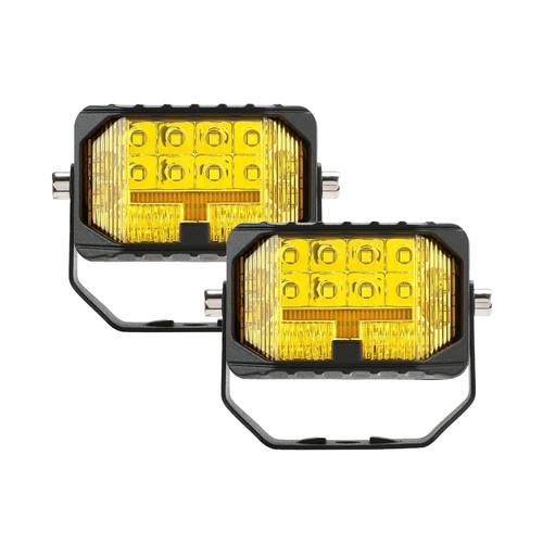Pair 3" Yellow Amber LED Work Lights Driving DRL Fog Pods Offroad Pickup Truck - Picture 8 of 12