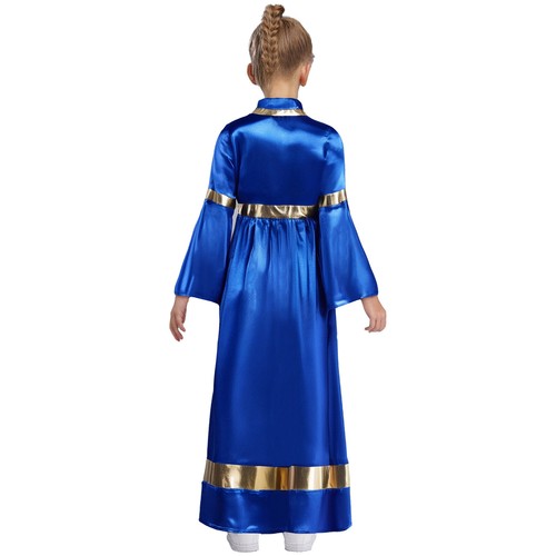 Girls Church Clergy Robe Praise Loose Fit Clergy Maxi Dress Minister Choir Robe - Picture 8 of 50