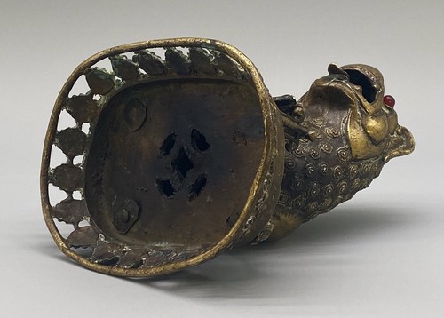 c. 1790 FINE QING DINASTÍA CHINA BRONCE KYLIN QUEMADOR DE INCIENSO DRAGÓN PERRO DE FOO - Imagen 16 de 19