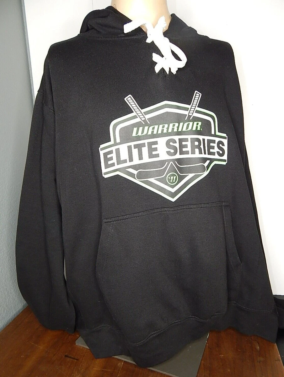 WARRIOR ELITE SERIES hockey tournament black hoodie hooded sweatshirt men s 2XL