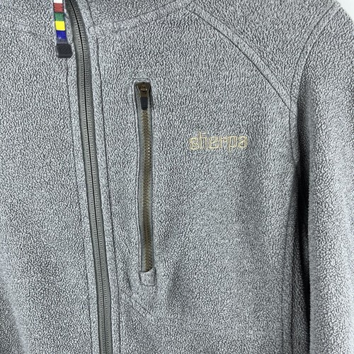 Sherpa Adventure Gear Mens Small Rolpa Jacket Kharani Grey Full Zip Fleece Logo - Picture 3 of 15