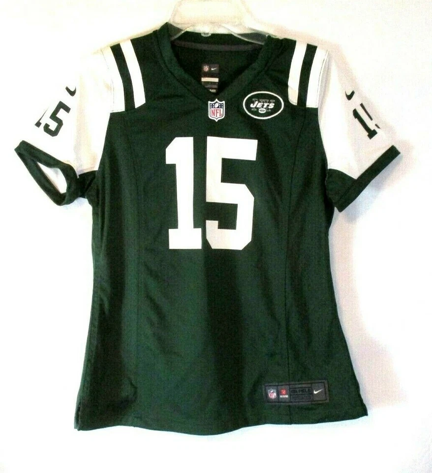 Camiseta de los New York Jets NFL Brandon Marshall #15 mediana verde gráfica para mujer YU15 Foto 2 de 4
