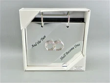 Fetco Home Silver Bridal Wedding Newlywed Keepsake Metal Photo Picture Album 