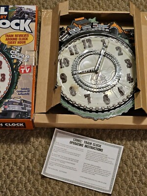 LIONEL Train Clock 掛け時計 Lionel Centennial Clock Train Goes Around Clock Does Not