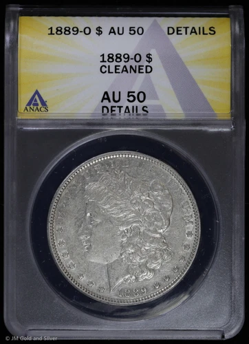 1889-O $1 Morgan Silver Dollar ANACS AU 50 Details