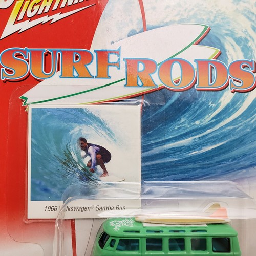 Vintage Johnny Lightning Surf Rods 1966 Volkswagen Samba Bus Makaha Longboarders - Picture 4 of 8