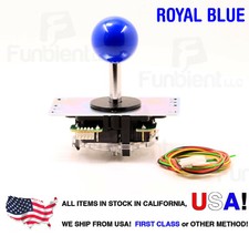 Sanwa Original Japan Arcade Joystick JLF-TP-8YT ROYAL BLUE Ball Top stick mod