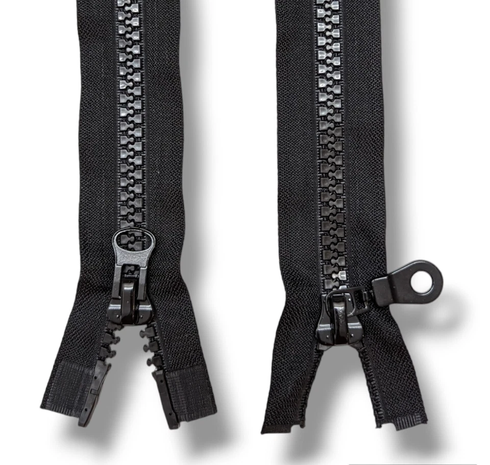 2wege Krampe Reißverschluss  Schwarz  Robust Mantel Parka,Teilbar bis 100cm 10mm - Bild 2 von 4