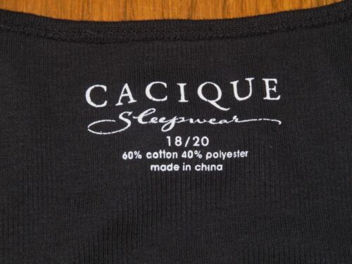 CACIQUE Tanktop schwarz gerippt WEIHNACHTEN glitzernd MEET ME UNDER THE MISTLETOE - Bild 3 von 4