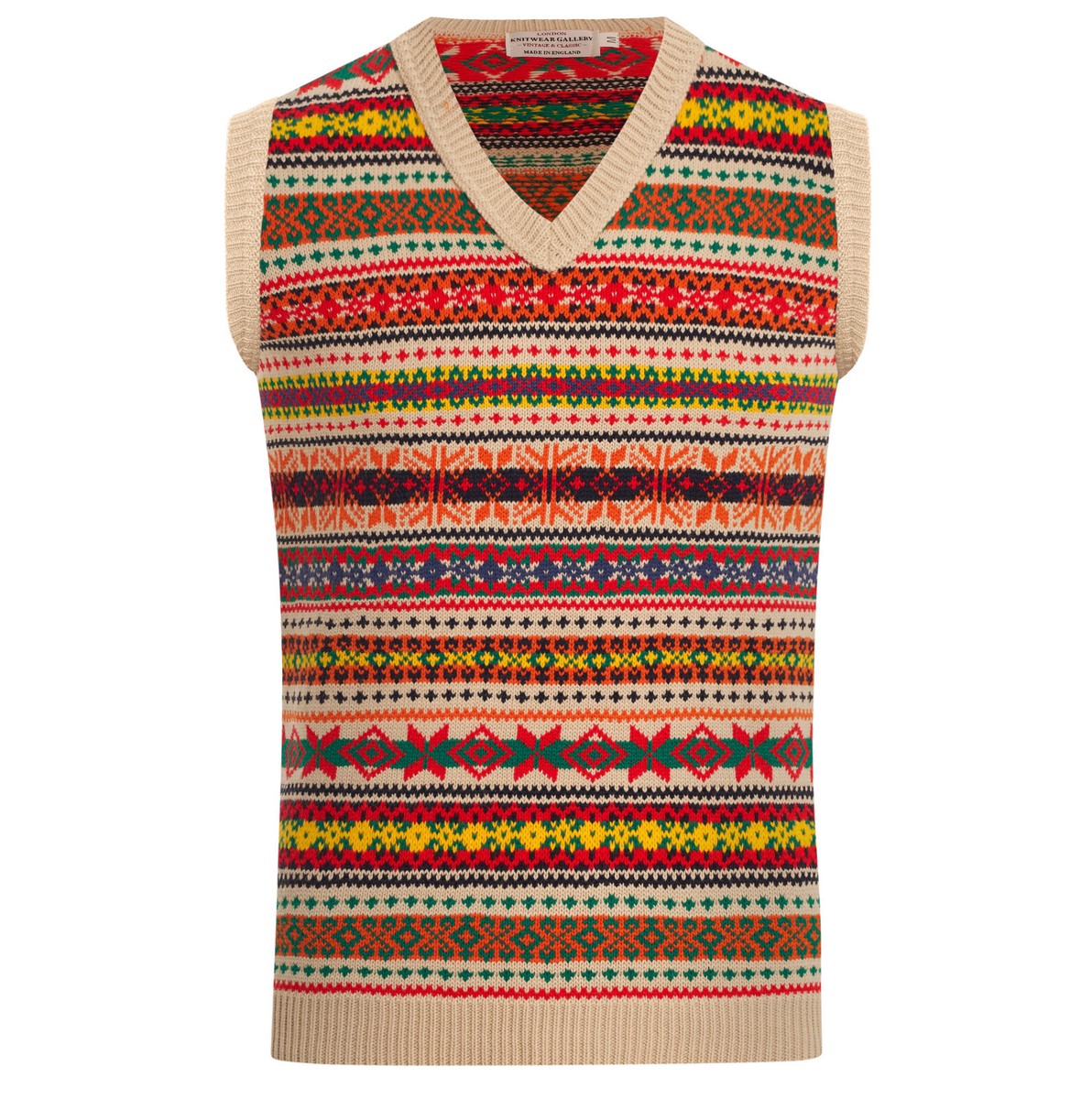 V Neck Mens Fairisle Jumper Sale MENS FAIRISLE VEST