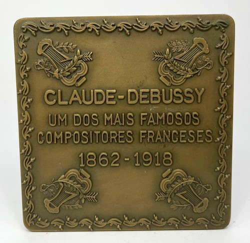 BRONZE MEDAL / PLAQUE / CLAUDE DEBUSSY / Classical Music / French Composer - Picture 2 of 3