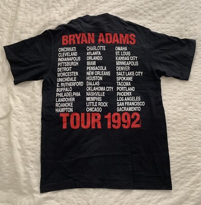 デッドストック ヴィンテージ ブライアンアダムス ツアーTシャツ Bryan Adams 1992 Deadstock Vintage Concert T-Shirt New sz L Waking