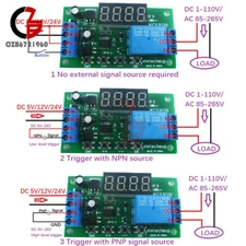 DC5/12/24V Pulse Counter Switch Adjustable Timer Delay Turn On/Off Relay Module