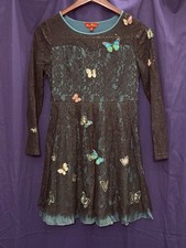 NWOT Pink Mary Fairycore Butterfly & Lace Teal Black Embroidered M Discontinued