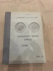 55 PC. 1946-69 ROOSEVELT DIME SET W/48 SILVER DIMES IN LIBARY OF COINS ALBUM!
