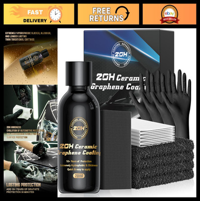 20H Graphene Ceramic Coating for Cars 70ml - 10+ Years Protection, Hydrophobic,