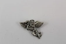 Angel Pin Brooch Pendant Silver-tone Alloy 2"