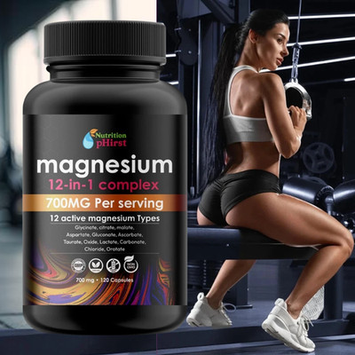 Magnesium 12 in 1 Complex 700mg - Glycinate Citrate Malate Taurate Daily Support