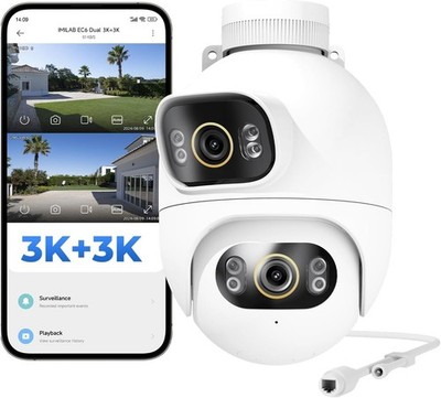 IMILAB EC6 Dual 3K Outdoor Security Camera Wired 360 Pan