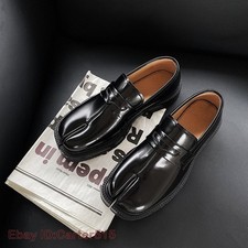 Men's Genuine Leather Split-toe Pedal Loafers Tabi Shoes Women Thick Sole Shoes