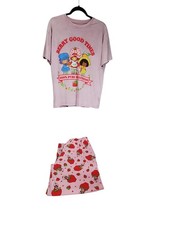 Strawberry Shortcake Adult Pajama Set Pants Size XL Shirt Size M VINTAGE Y2K