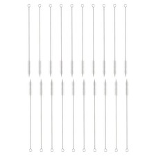 20Pcs Straw Cleaner Brush Set 10 Inch Length 12mm OD Nylon Bristles, White