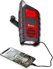Odyssey Multi-Powered All-Band Bluetooth Emergency Radio with RDS, Red New