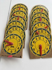 Judy Clocks 13" Mini Clocks Teach Time Math K-3 Classroom Lot Set of 19