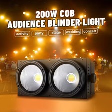 200W COB LED Par Light DMX Stage Audience Blinder Lighting Warm White Cool White