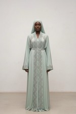Modest Elegant Abaya Muslim Women Long Maxi Dress Dubai Kaftan Islamic Robe Gown