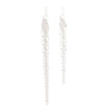 Melrose Swirled Glass Icicle Ornament Set of 12 