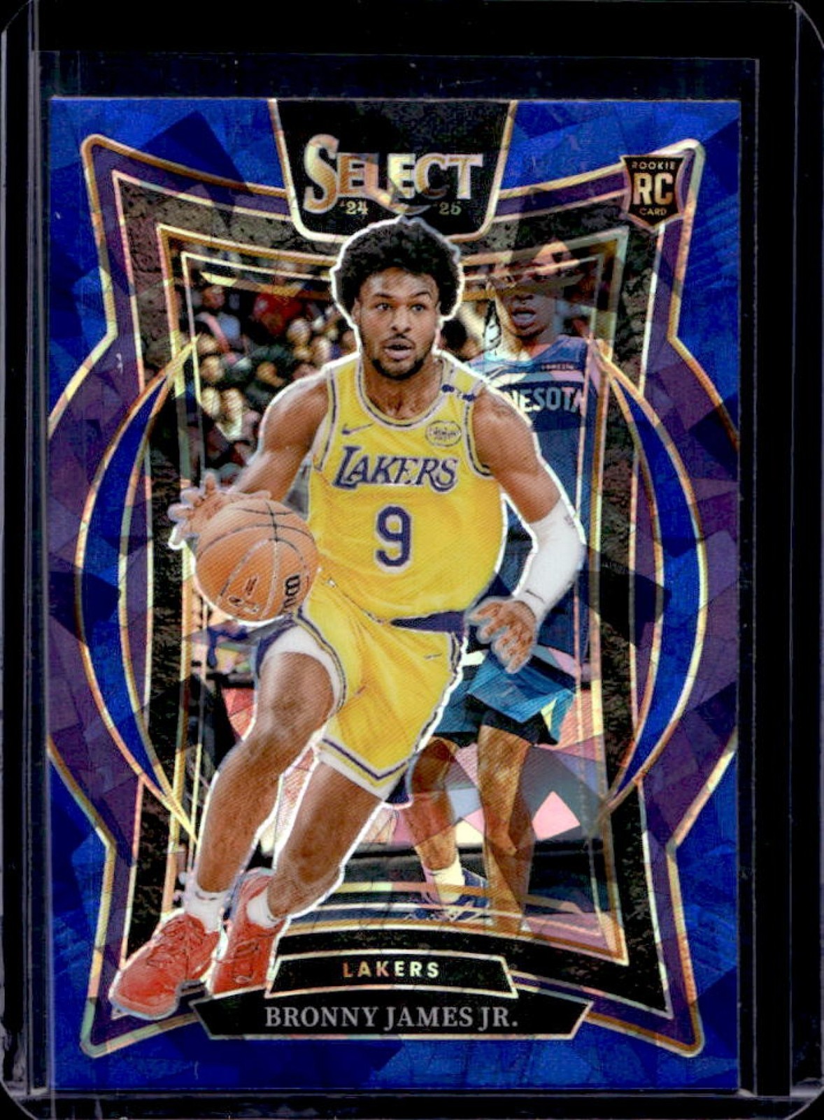 2024-25 Select Bronny James Jr. Concourse RC Blue Cracked Ice Prizm #90 Lakers