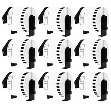 Compatible Continuous Labels for Brother DK-2205 2.4 in x 100 ft QL 550 9Rolls