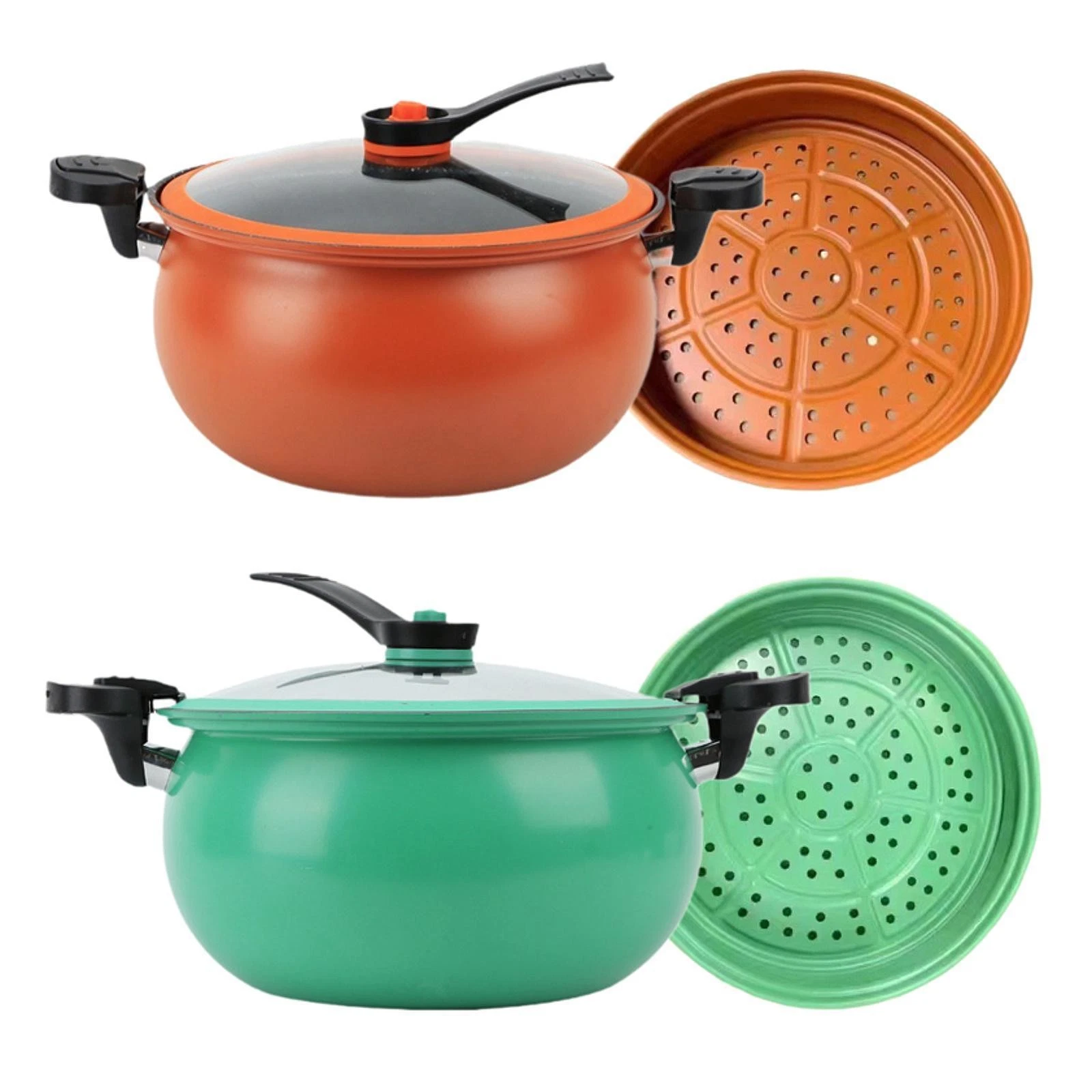 Micro Pressure Cooker Cooking Pot Multifunction Non Stick with Steam Rack Soup