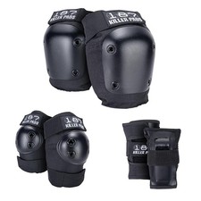 187 Killer Pads Skateboarding Knee Pads, Elbow Pads, Wrist Guards,Six Pack,L-XL
