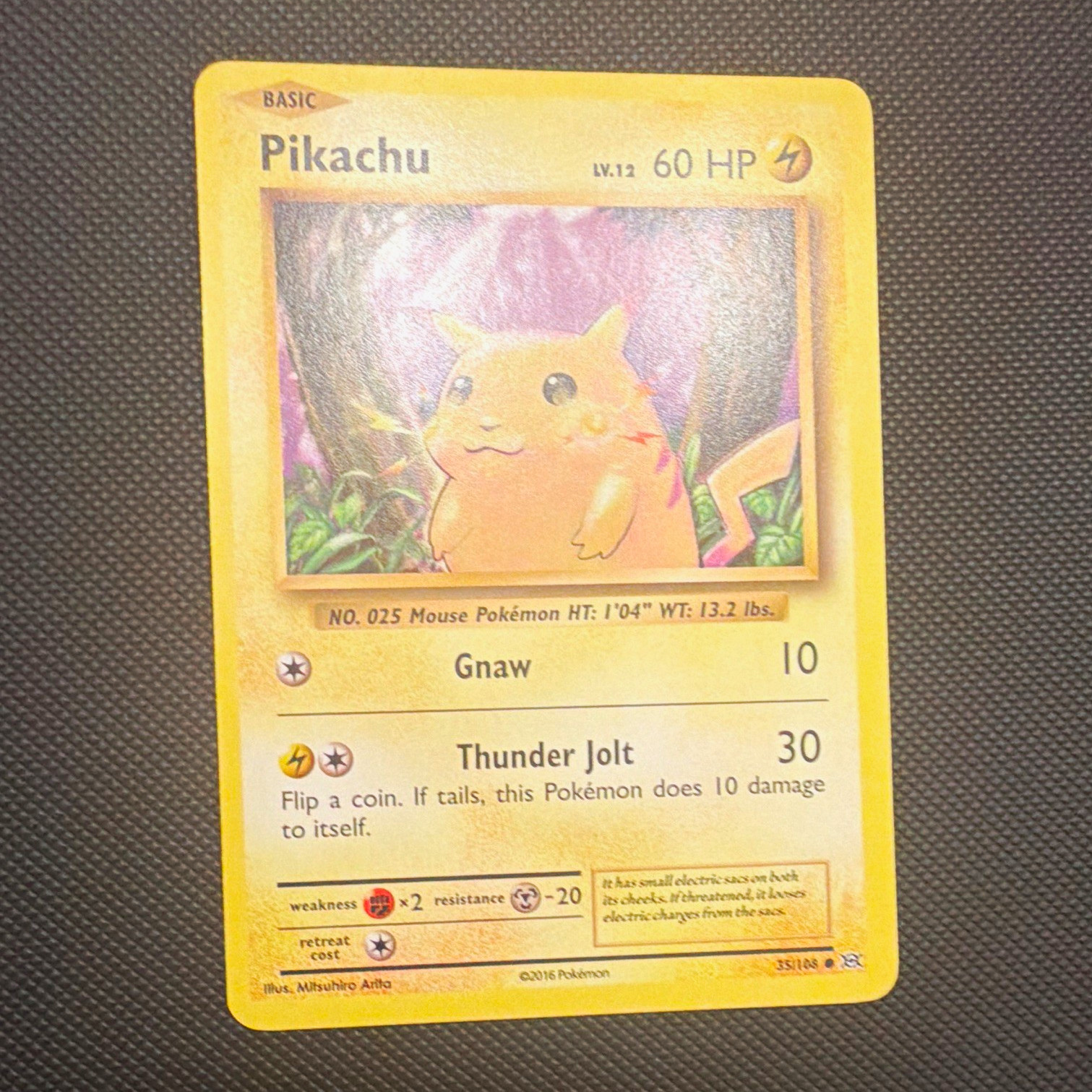 Pokemon TCG Pikachu 35/108 Evolutions Common Regular 60 HP English 2016