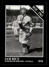1991 Conlon Collection TSN #54 Sam Rice Washington Senators